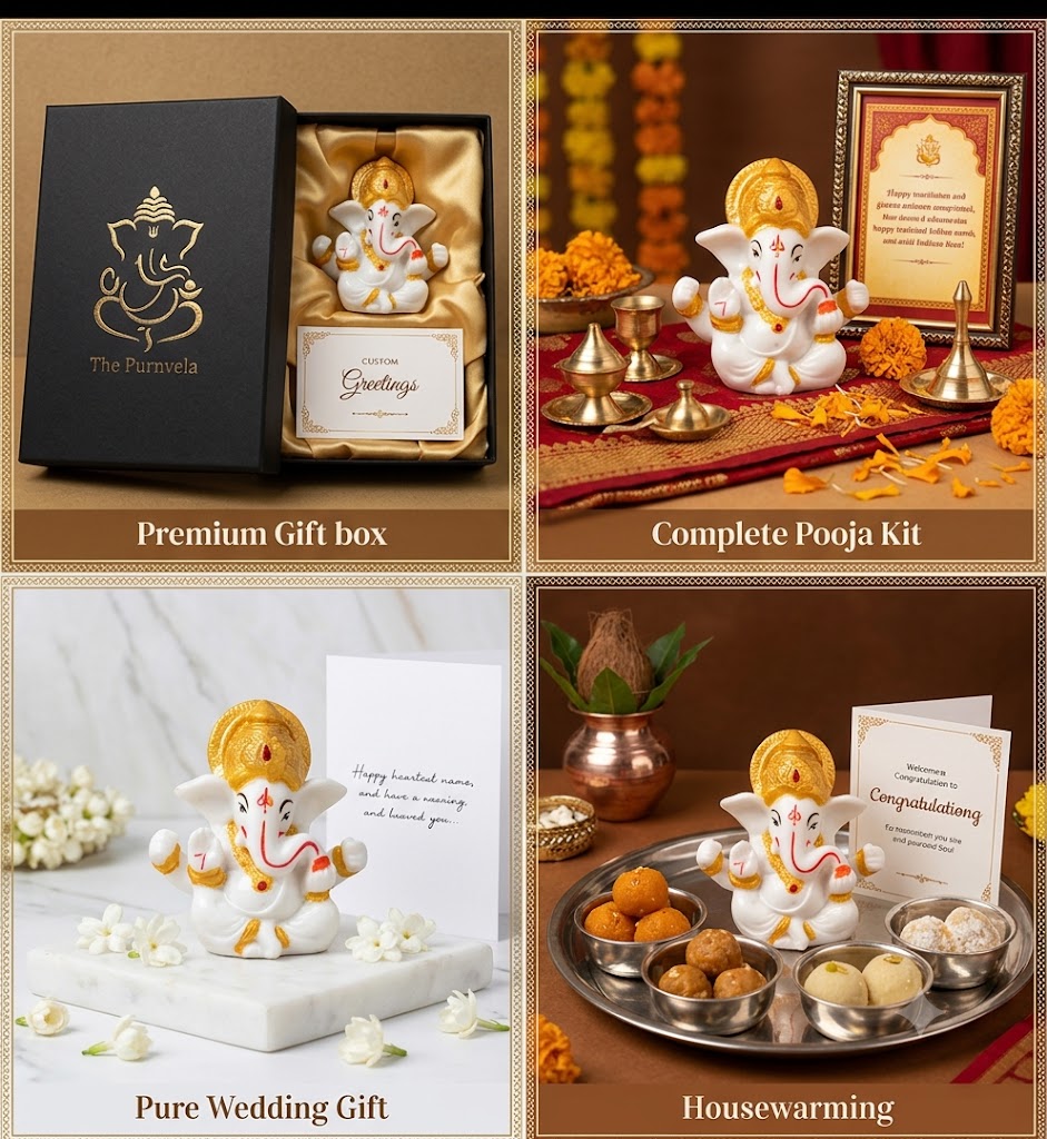✨ Divine Lord Ganesha Idol with Tea Light Holder ✨